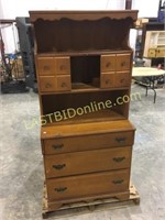 3 drawer chest with book shelf top