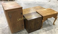 Two tables and two storage cabinets