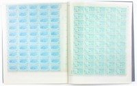 Stamps U.S. Postage 16 Sheets of 3¢ Postage 1950's