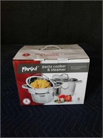 Pasta cooker and steamer