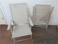 Folding Patio Chairs w/ Arms 2pc lot