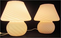 Mid Century Modern Murano Art Glass Lamps