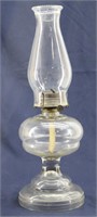 Antique Clear Glass Oil Lamp with Horsehair