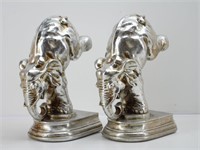 "PIER 1" Pair of Elephant Figurine Bookends