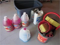 RV Antifreeze, Car Washing Supplies, & Plastic Bin