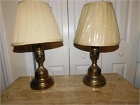 2 Brass Colored Lamps
