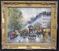 J. Gaston Parisian Street Scene