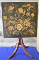 ca. 1930 Ferguson Tilt-top Table w/ Floral Design