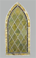 Antique Stained Glass Arched Gothic Window