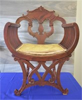 Antique Cherry Curule Chair