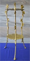 Antique Cast Brass Gilt Tripod Side Table