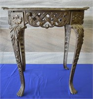 Antique Cast Metal Claw-foot Side Table