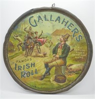 ca. 1900 Gallaher's Irish Rolls Tin Litho Sign