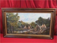 Framed Painting by Dorothy King 43" x 25"