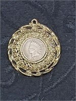 1901 Indian Head Cent pendant