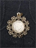 1907 Silver Dime pendant