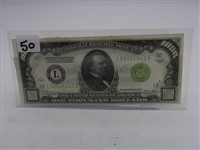 1928 $1000 FEDERAL RESERVE NOTE, CLEVELAND,