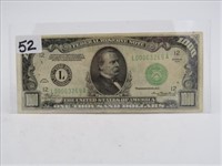 1934 $1000 FEDERAL RESERVE NOTE, CLEVELAND