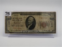1929 $10 NATIONAL CURRENCY "FIRST SEATTLE DEXTER