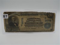 1902 $20 NATIONAL CURRENCY "THE WASHINGTON