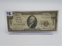 1929 $10 NATIONAL CURRENCY "THE PACIFIC NATIONAL