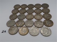 LOT, (24) ASSORTED $1 IKES, (1) 1972, (1) 1974,