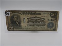 1902 $20 NATIONAL CURRENCY "THE ANGLO & LONDON