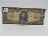 1922 $20 GOLD CERTIFICATE, K57838703