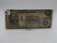 1902 $20 NATIONAL CURRENCY "THE DEXTER HORTON