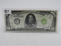 1934 $1000 FEDERAL RESERVE NOTE, CLEVELAND,