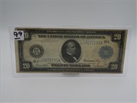 1914 $20 FEDERAL RESERVE NOTE, #L18671670A