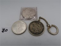 LOT, ASSORTED US COINS, (1) 1887 MORGAN, (1)
