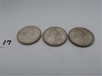 LOT, (3) 1921D MORGAN SILVER DOLLARS