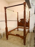 19th c. Carved Bed