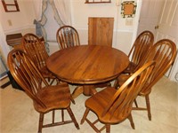 Solid Wood Table and 6 Chairs