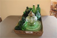Emerald glass collectibles