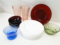 Vintage Glassware - Ruby, Pink, Blue, Milkglass