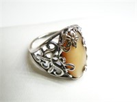 925 Silver Signed Carolyn Pollack Gemstone Ring