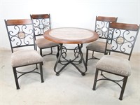 Tuscan Style Table & Chairs with Stone Accents