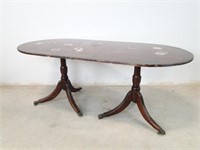 Double Pedestal Duncan Phyfe Dining Table - TLC