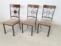 Set of 3 Tuscan Style Dining Chairs