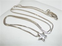 925 Silver Star Pendant Necklace