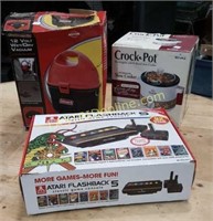 Atari Flashback, Crock Pot, Coleman 9 Volt Shop