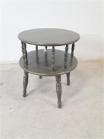Gray Finish Early American Side Table