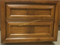 Oak 2 drawer side table