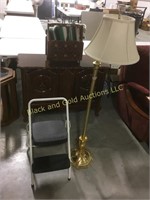 Floor lamp & Cosco folding step stool