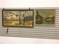 2 nature themed framed prints
