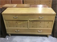 Retro blonde oak veneer dresser