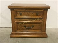 Nice 2 drawer oak night stand