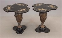 Pair Figural Side Tables